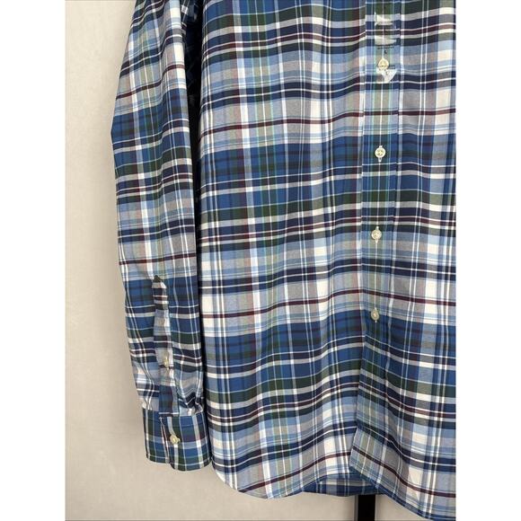 NEW Ralph Lauren Classic Fit Performance Button Down Shirt Mens Large Blue Plaid - Picture 3 of 11